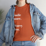 SMILE MORE...Positive vibe, Unisex Summer Fun Tee - Jay's Pretty Little Things For You