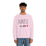 "AUNTIE Est. 2024" Custom Crewneck Sweatshirt