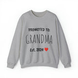 "PROMOTED TO GRANDMA Est. 2024" Custom Crewneck Sweatshirt