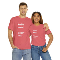 SMILE MORE...Positive vibe, Unisex Summer Fun Tee - Jay's Pretty Little Things For You