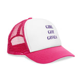 Cute Pink Mesh Cap - 'Girl Got Goals' Trucker Hat for Empowered Women