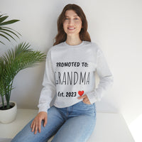 "PROMOTED TO GRANDMA Est. 2023" Custom Crewneck Sweatshirt