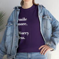 SMILE MORE...Positive vibe, Unisex Summer Fun Tee - Jay's Pretty Little Things For You