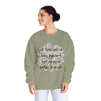 "It Takes A Big Heart To Shape Little Minds" Teacher Appreciation Crewneck Sweatshirt- Perfect Teacher Gift