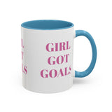 Inspirational Accent Coffee Mug - "Girl Got Goals" - Perfect Gift for Ambitious Women