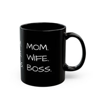 "MOM. WIFE. BOSS." Black Gift Mug