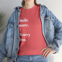 SMILE MORE...Positive vibe, Unisex Summer Fun Tee - Jay's Pretty Little Things For You