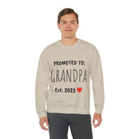 "PROMOTED TO GRANDPA Est. 2023" Custom Crewneck Sweatshirt