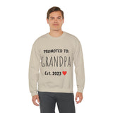 "PROMOTED TO GRANDPA Est. 2023" Custom Crewneck Sweatshirt