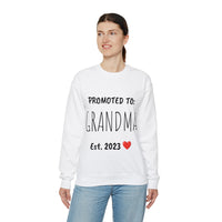 "PROMOTED TO GRANDMA Est. 2023" Custom Crewneck Sweatshirt