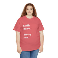 SMILE MORE...Positive vibe, Unisex Summer Fun Tee - Jay's Pretty Little Things For You