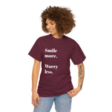 SMILE MORE...Positive vibe, Unisex Summer Fun Tee - Jay's Pretty Little Things For You