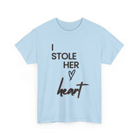 I STOLE HER HEART MEN'S Tee... prewedding photo, engagement or bridal photography tee