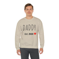 DADDY Est. 2024 Custom Crewneck Sweatshirt