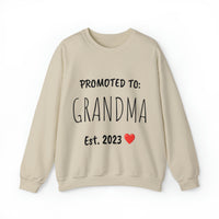 "PROMOTED TO GRANDMA Est. 2023" Custom Crewneck Sweatshirt