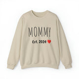 "MOMMY Est. 2024" Custom Crewneck Sweatshirt