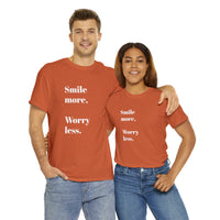 SMILE MORE...Positive vibe, Unisex Summer Fun Tee - Jay's Pretty Little Things For You