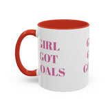 Inspirational Accent Coffee Mug - "Girl Got Goals" - Perfect Gift for Ambitious Women