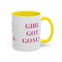 Inspirational Accent Coffee Mug - "Girl Got Goals" - Perfect Gift for Ambitious Women