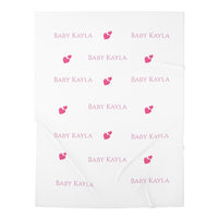 Baby Girl Custom Baby Swaddle Blanket