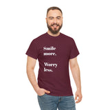 SMILE MORE...Positive vibe, Unisex Summer Fun Tee - Jay's Pretty Little Things For You