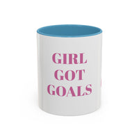 Inspirational Accent Coffee Mug - "Girl Got Goals" - Perfect Gift for Ambitious Women