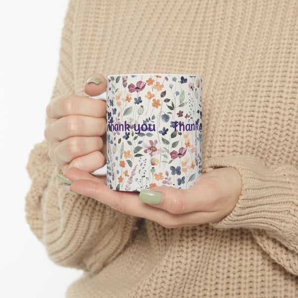 BESTSELLING THANK YOU FLORAL Ceramic Mug 11oz