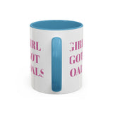 Inspirational Accent Coffee Mug - "Girl Got Goals" - Perfect Gift for Ambitious Women