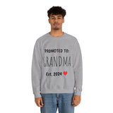 "PROMOTED TO GRANDMA Est. 2024" Custom Crewneck Sweatshirt