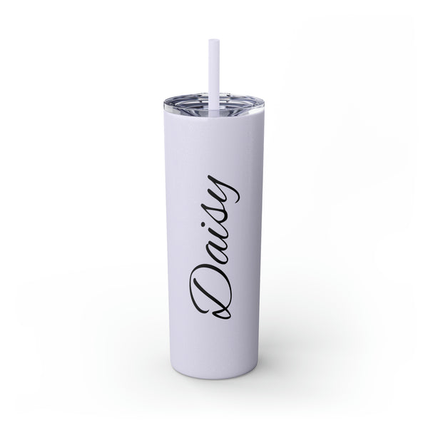 Daisy Custom Skinny Tumbler with Straw, 20oz