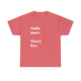 SMILE MORE...Positive vibe, Unisex Summer Fun Tee - Jay's Pretty Little Things For You