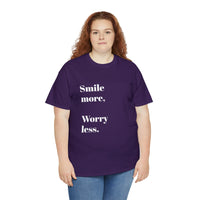 SMILE MORE...Positive vibe, Unisex Summer Fun Tee - Jay's Pretty Little Things For You