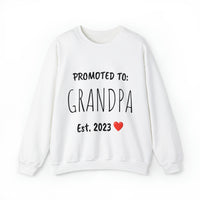 "PROMOTED TO GRANDPA Est. 2023" Custom Crewneck Sweatshirt