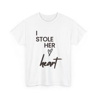 I STOLE HER HEART MEN'S Tee... prewedding photo, engagement or bridal photography tee