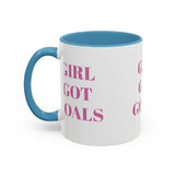 Inspirational Accent Coffee Mug - "Girl Got Goals" - Perfect Gift for Ambitious Women