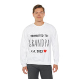 "PROMOTED TO GRANDPA Est. 2023" Custom Crewneck Sweatshirt