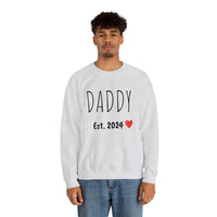 DADDY Est. 2024 Custom Crewneck Sweatshirt