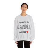 "PROMOTED TO GRANDPA Est. 2023" Custom Crewneck Sweatshirt