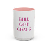 Inspirational Accent Coffee Mug - "Girl Got Goals" - Perfect Gift for Ambitious Women