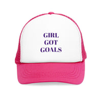 Cute Pink Mesh Cap - 'Girl Got Goals' Trucker Hat for Empowered Women