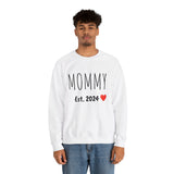 "MOMMY Est. 2024" Custom Crewneck Sweatshirt