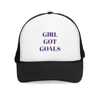 Cute Pink Mesh Cap - 'Girl Got Goals' Trucker Hat for Empowered Women