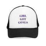 Cute Pink Mesh Cap - 'Girl Got Goals' Trucker Hat for Empowered Women