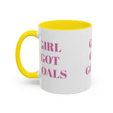 Inspirational Accent Coffee Mug - "Girl Got Goals" - Perfect Gift for Ambitious Women