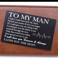 TO MY MAN, I WISH I COULD FIND YOU SOONER WALLET CARD