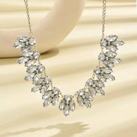 Silver costume necklace set