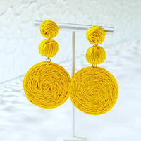 Yellow straw earrings - Jay's Pretty Little Things For You