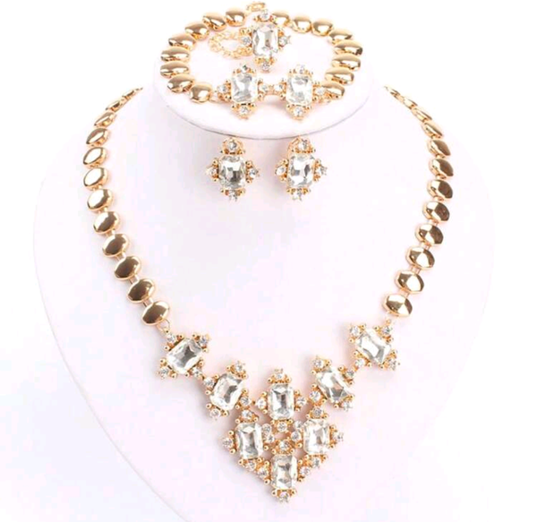 Clare champagne party jewelry set