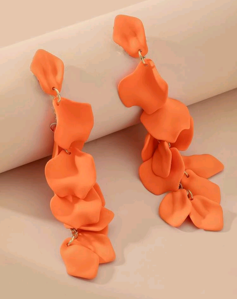 Orange petal earrings - Jay's Pretty Little Things For You