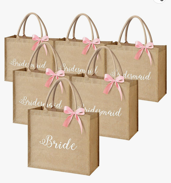 Bride and Bridesmaids bags (set of six ) (small version) - Jay's Pretty Little Things For You